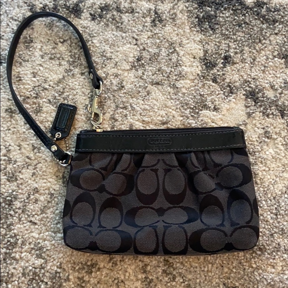 Coach Black Wristlet